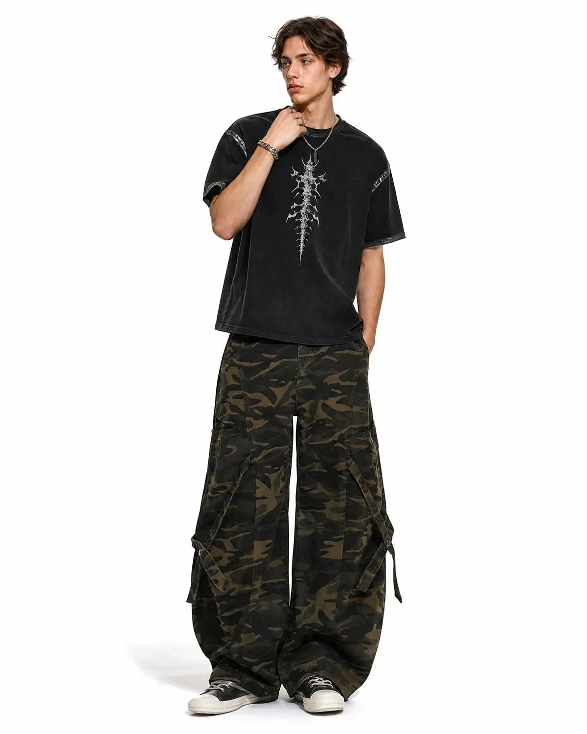 Multi-Pockets Barrel Camouflage Cargo Pants | Inflation Streetwear - Image 4