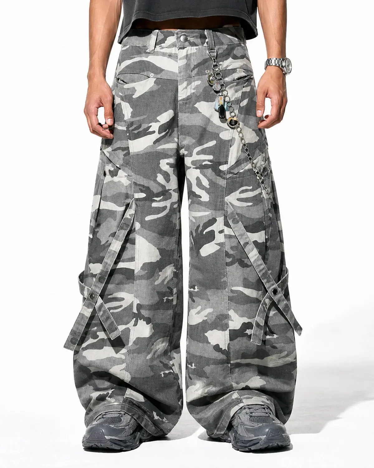 Multi-Pockets Barrel Camouflage Cargo Pants | Inflation Streetwear - Image 5