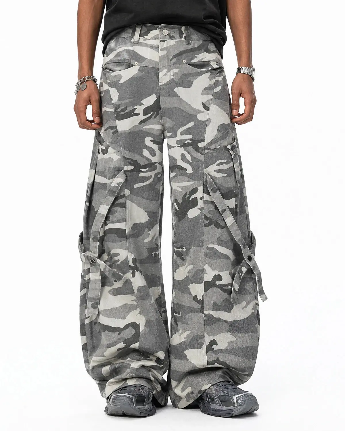 Multi-Pockets Barrel Camouflage Cargo Pants | Inflation Streetwear - Image 6