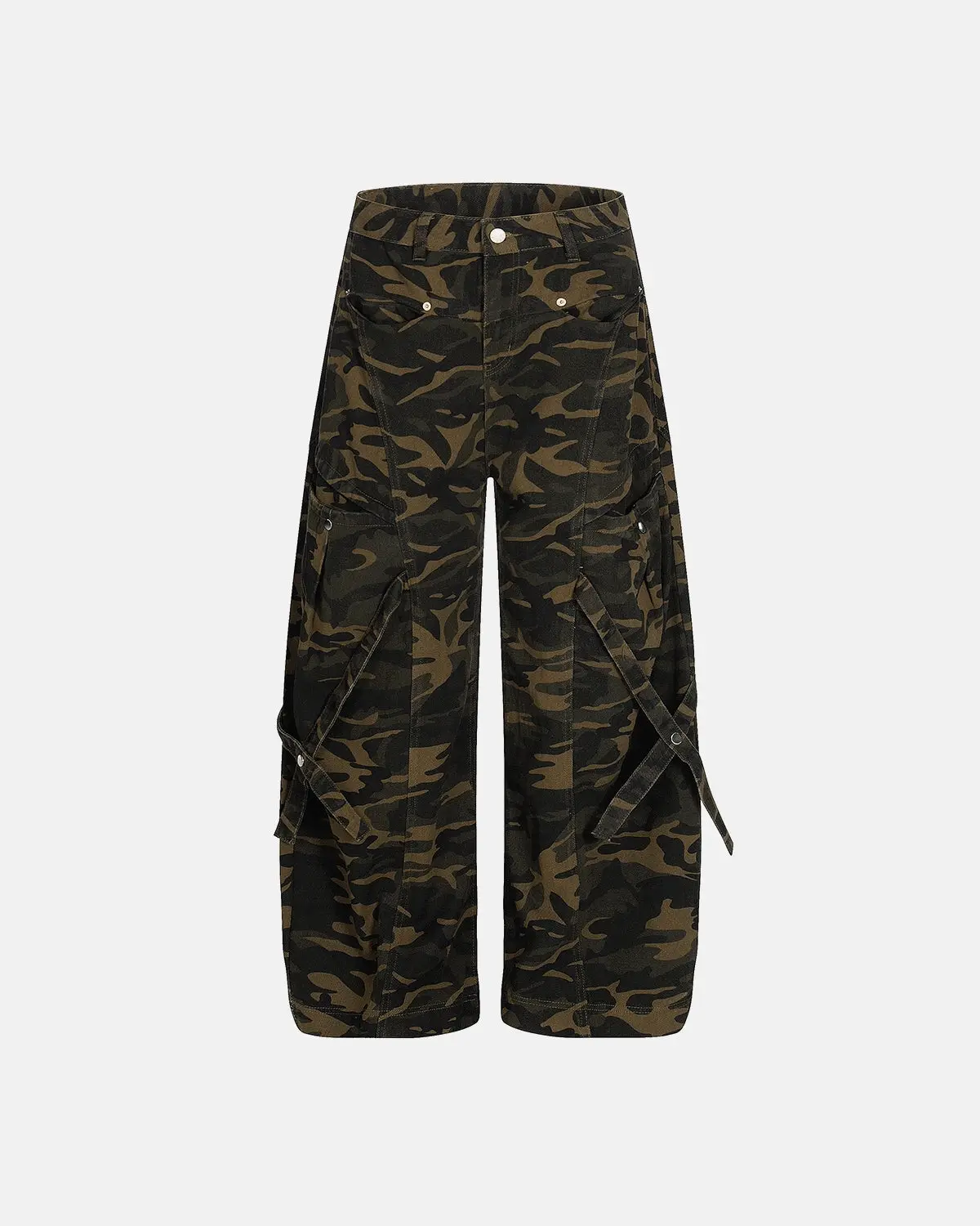 Multi-Pockets Barrel Camouflage Cargo Pants | Inflation Streetwear - Image 9