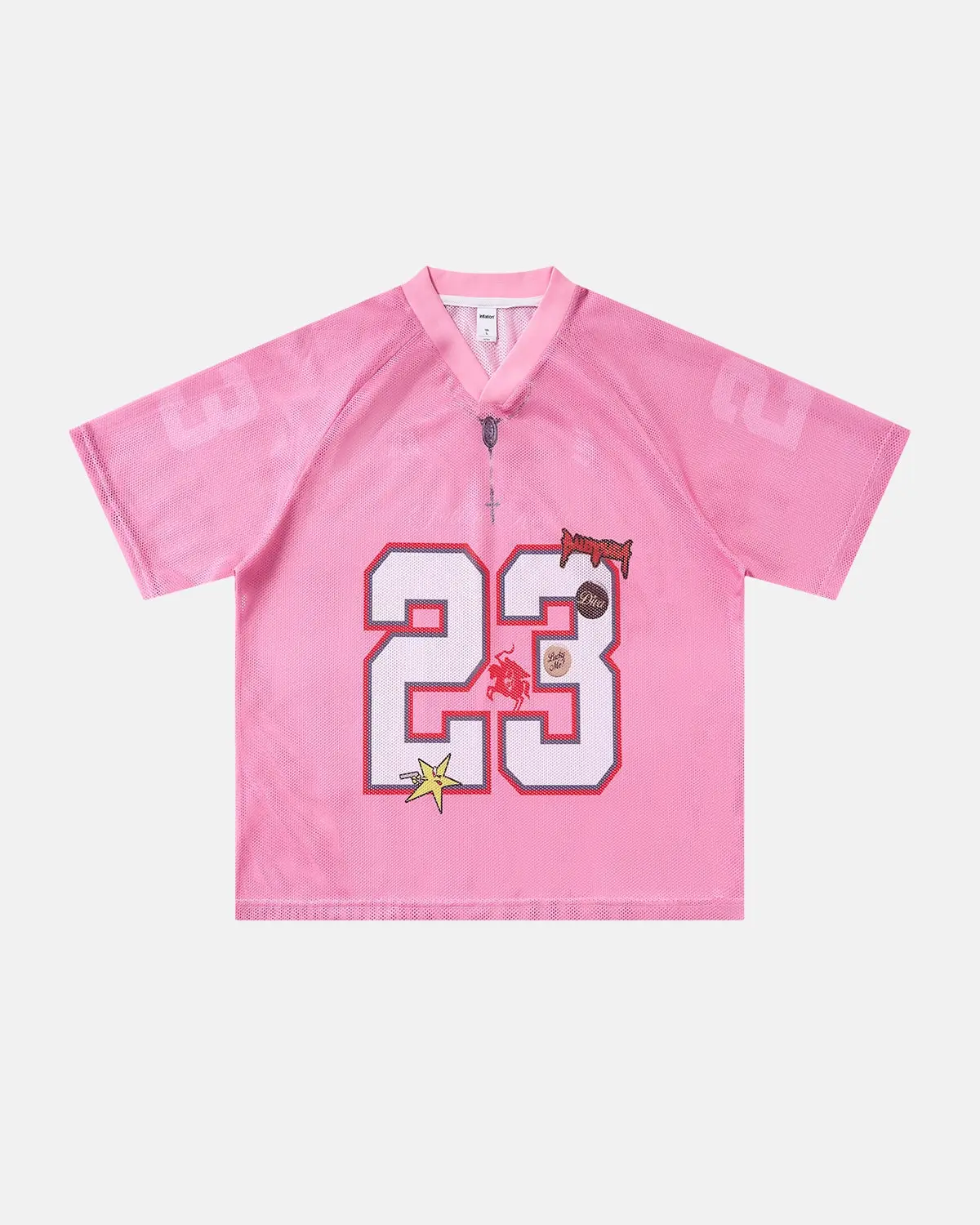 Number 23 Pink Mesh Jersey | Inflation Streetwear - Image 7