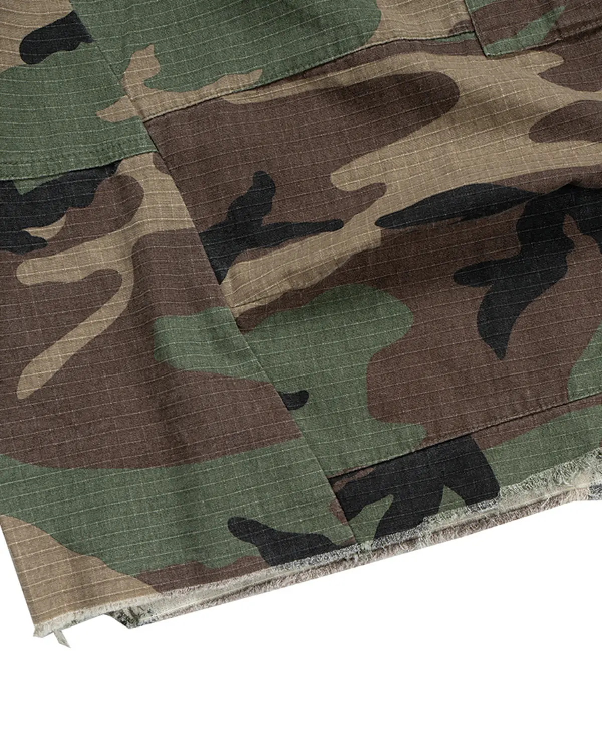 Oversized Camo Cargo Longline Shorts | Inflation Streetwear - Image 15
