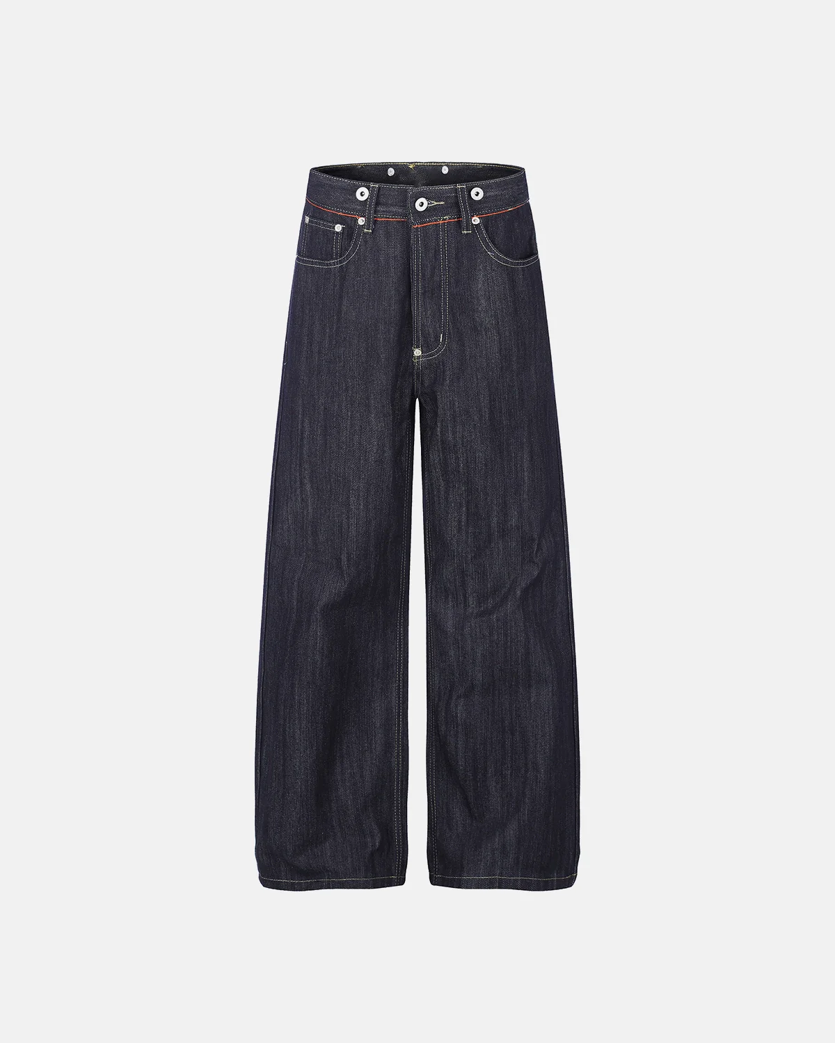 Paris Buckle Raw Baggy Jeans | Inflation Streetwear