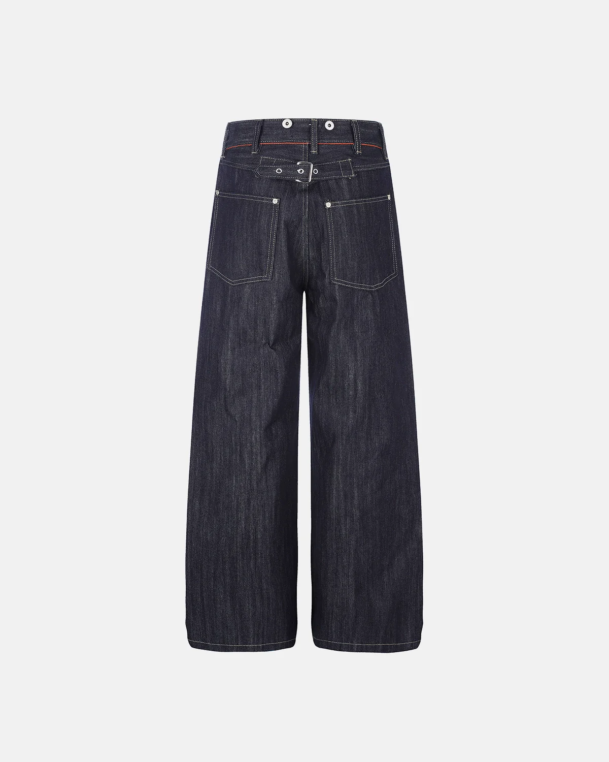 Paris Buckle Raw Baggy Jeans | Inflation Streetwear - Image 6