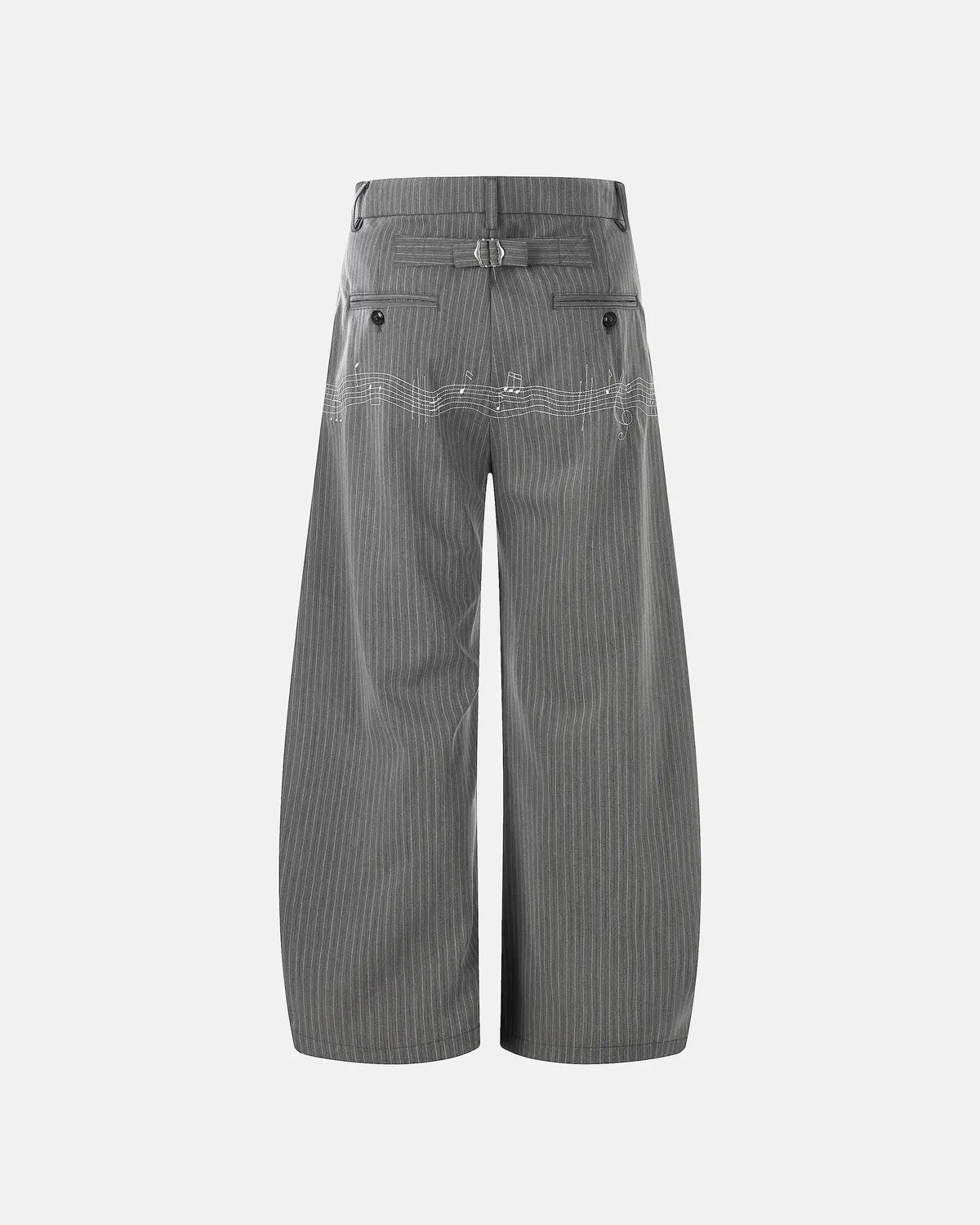 Pinstripe Cinch Back Tailored Pants | Inflation Streetwear - Image 3