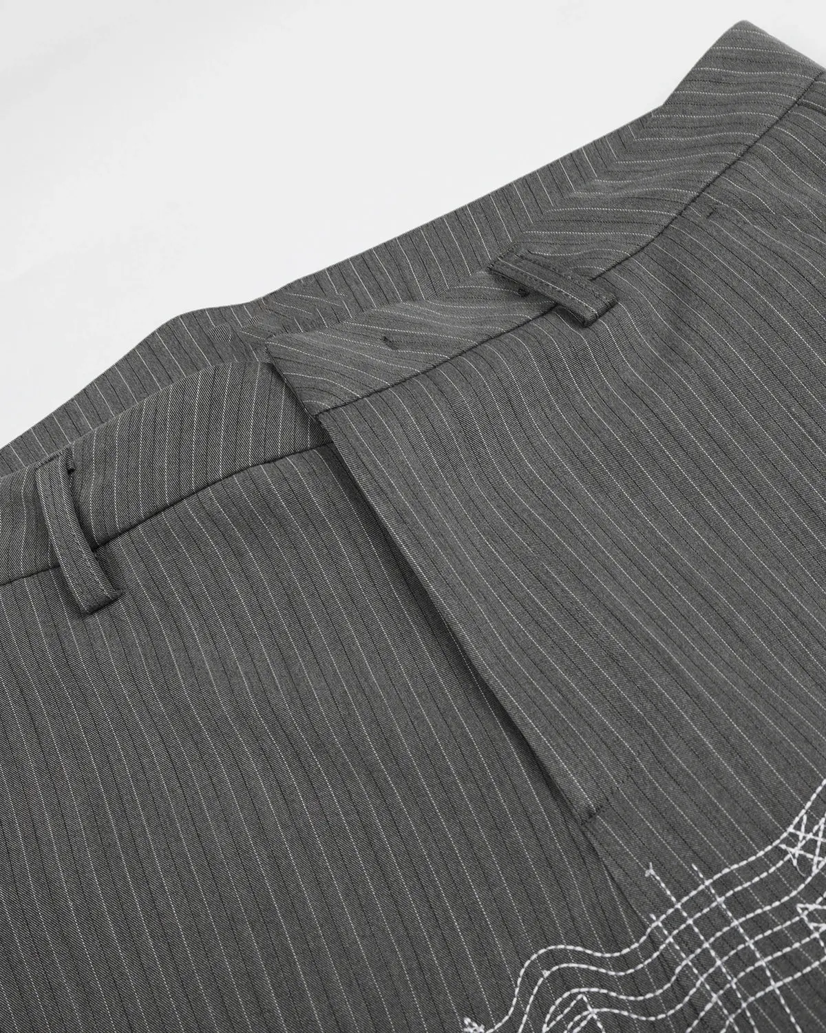 Pinstripe Cinch Back Tailored Pants | Inflation Streetwear - Image 7