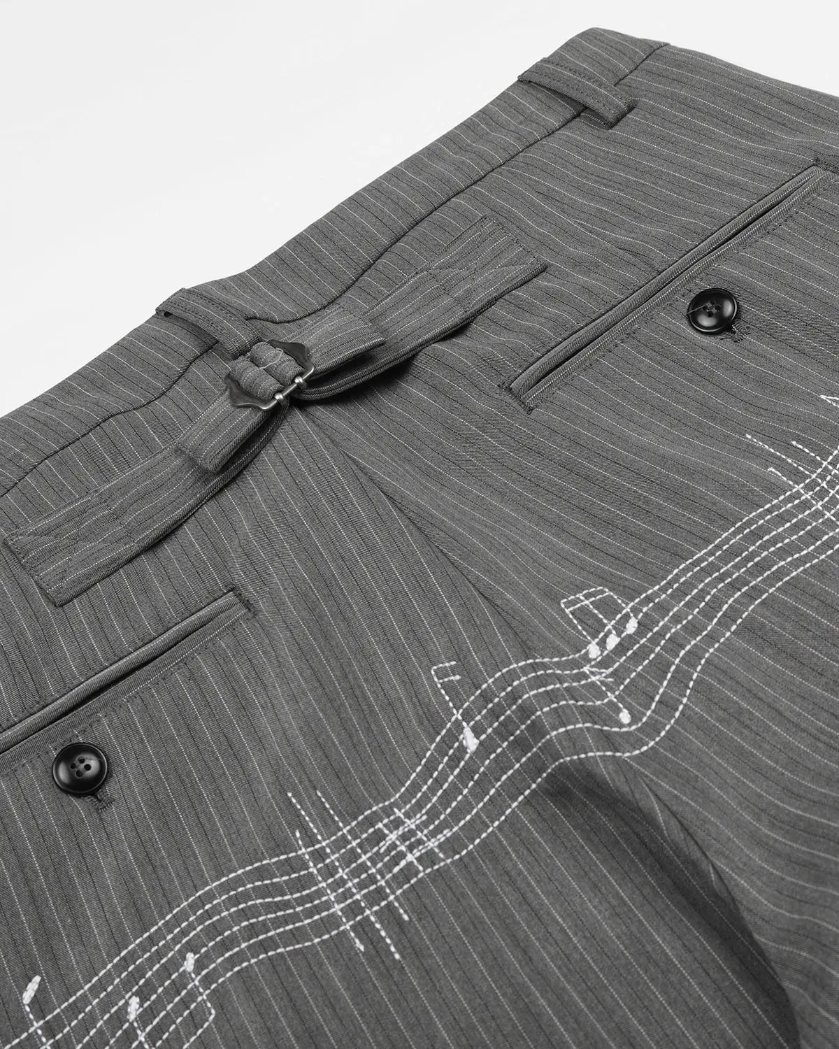 Pinstripe Cinch Back Tailored Pants | Inflation Streetwear - Image 8