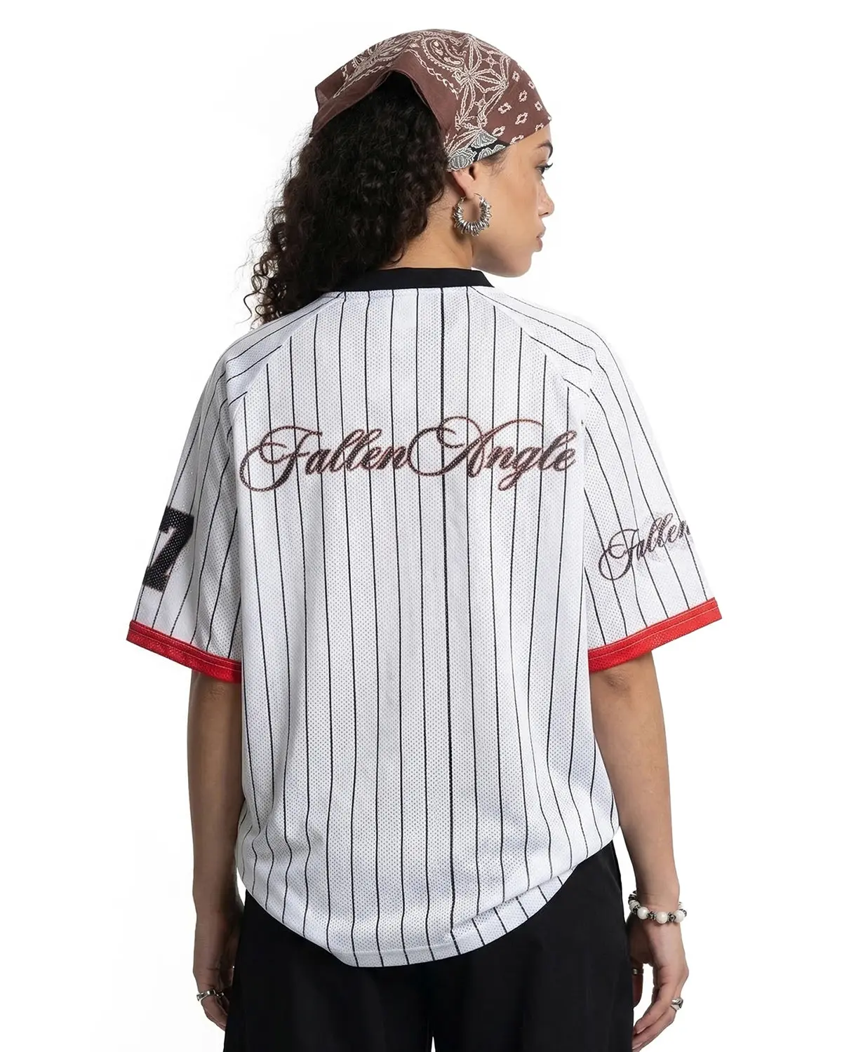 Pinstripe Number Mesh Jersey | Inflation Streetwear - Image 3