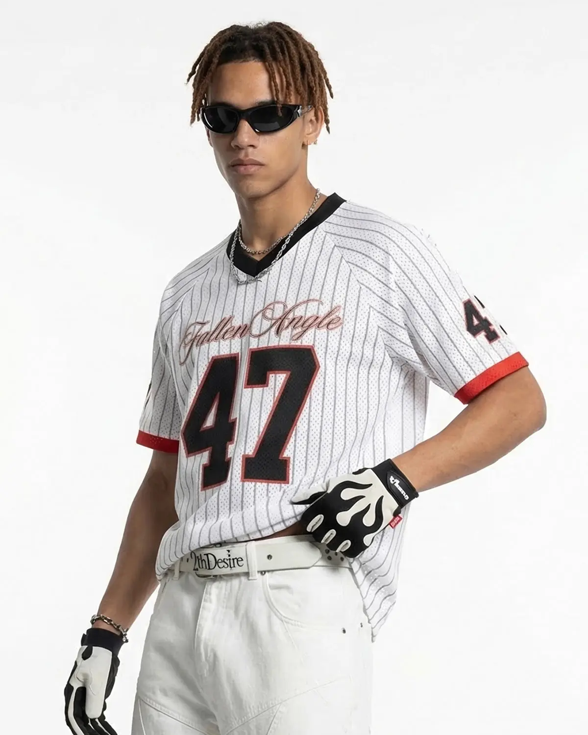 Pinstripe Number Mesh Jersey | Inflation Streetwear - Image 5