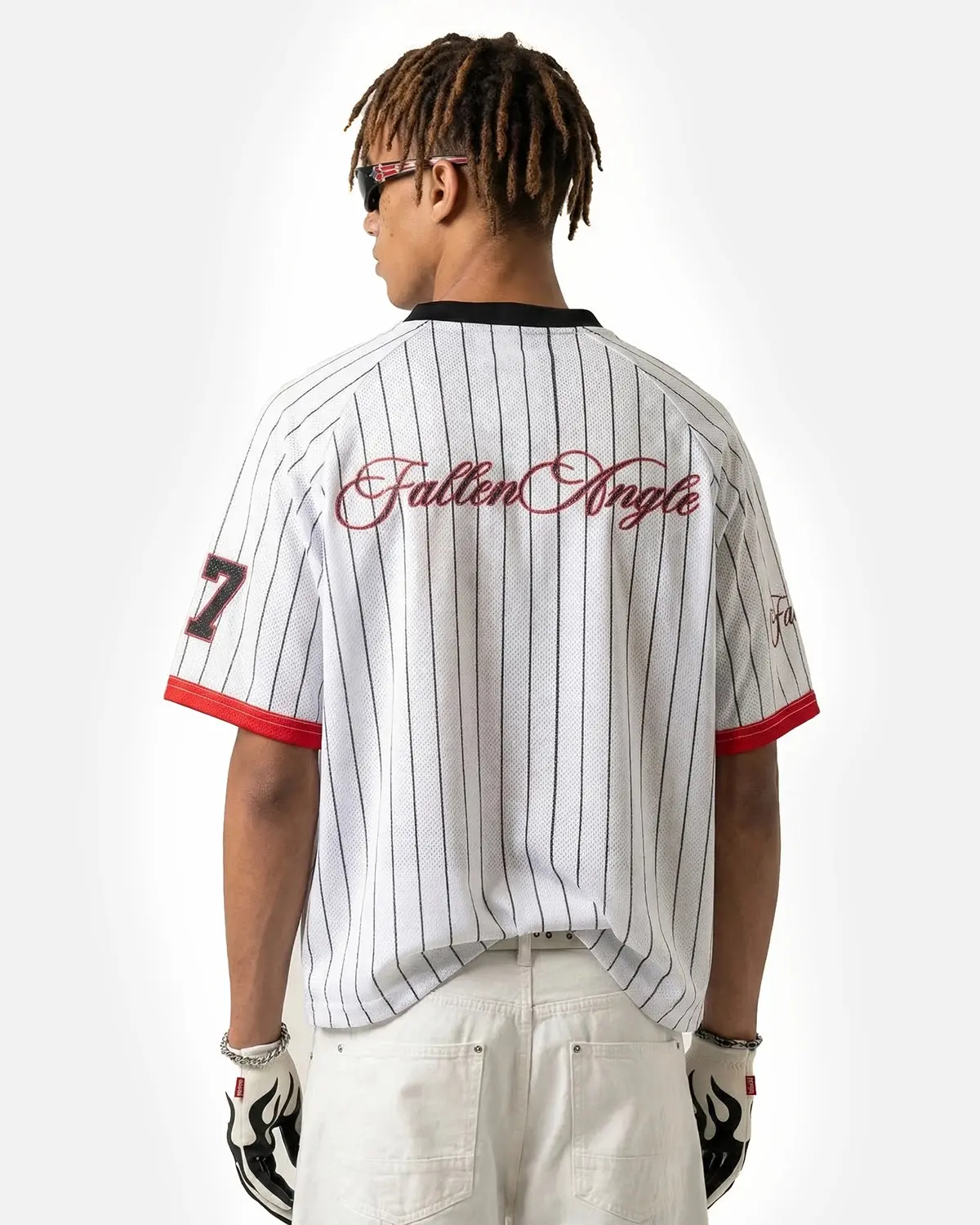 Pinstripe Number Mesh Jersey | Inflation Streetwear - Image 6