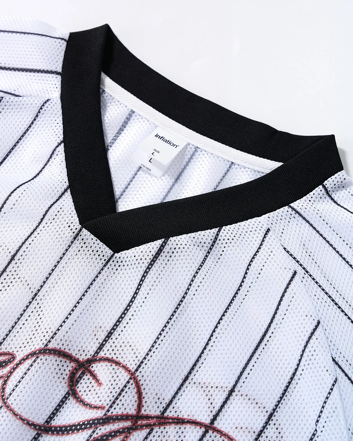Pinstripe Number Mesh Jersey | Inflation Streetwear - Image 7