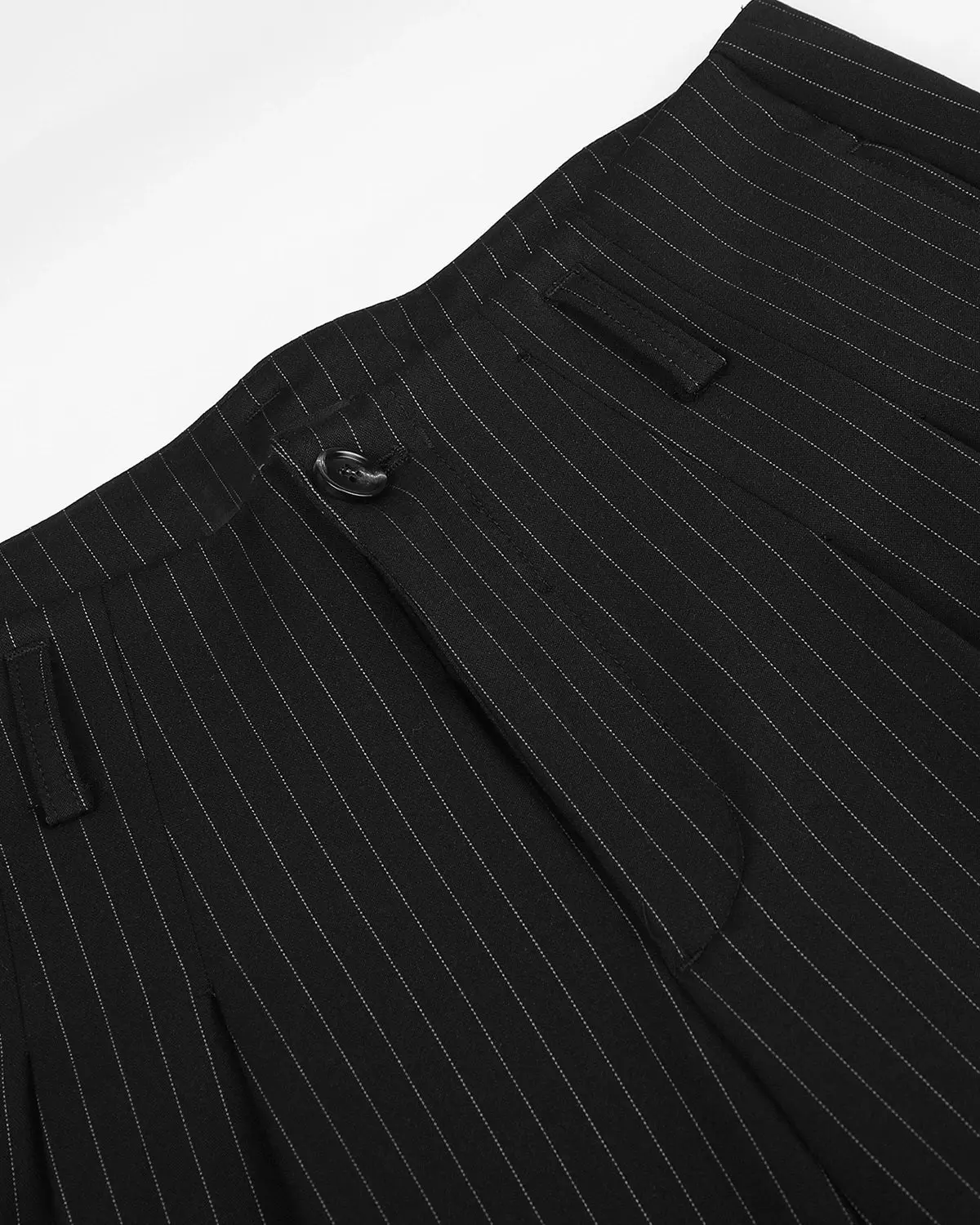Pinstripe Pleated Barrel Tailored Pants | Inflation Streetwear - Image 12