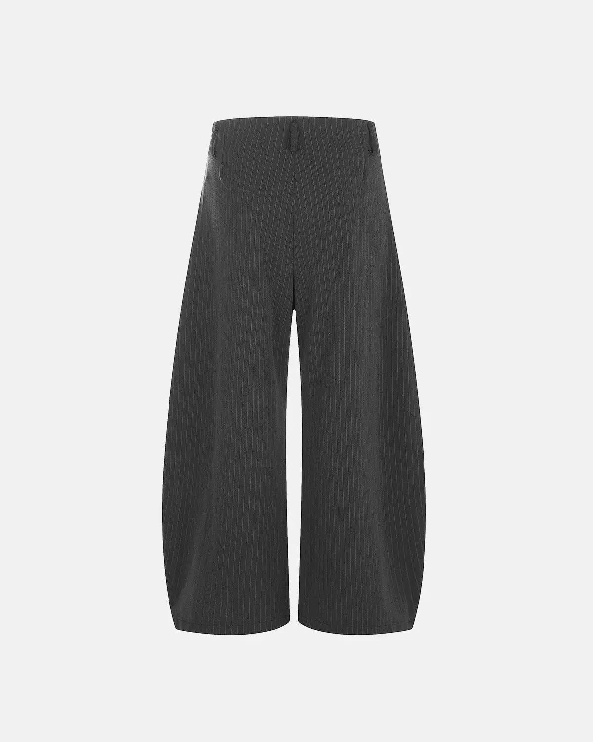Pinstripe Pleated Barrel Tailored Pants | Inflation Streetwear - Image 9
