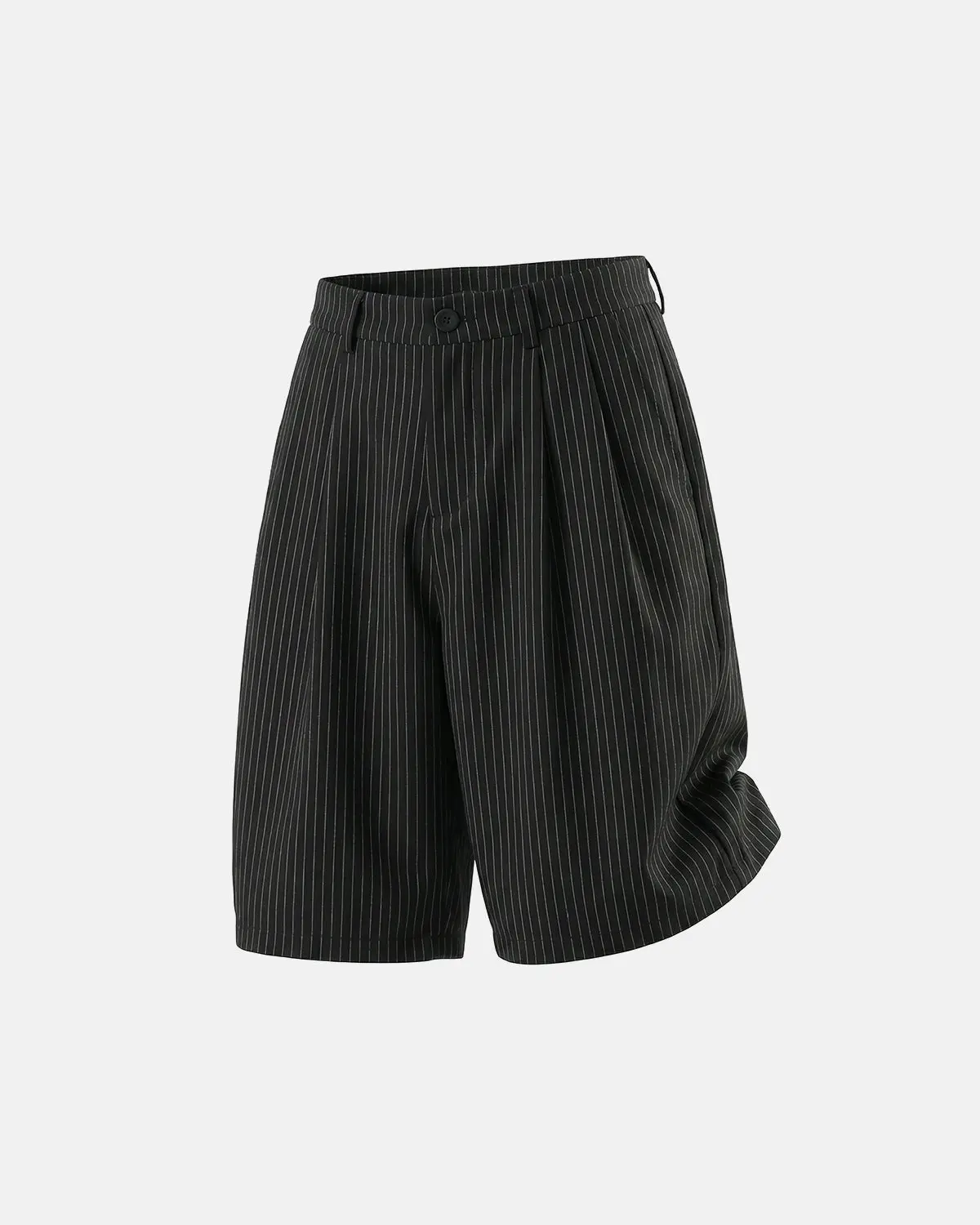 Pinstripe Pleated Tailored Shorts | Inflation Streetwear