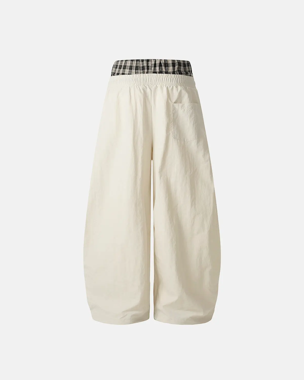 Plaid Double Waist Baggy Track Pants | Inflation Streetwear - Image 2