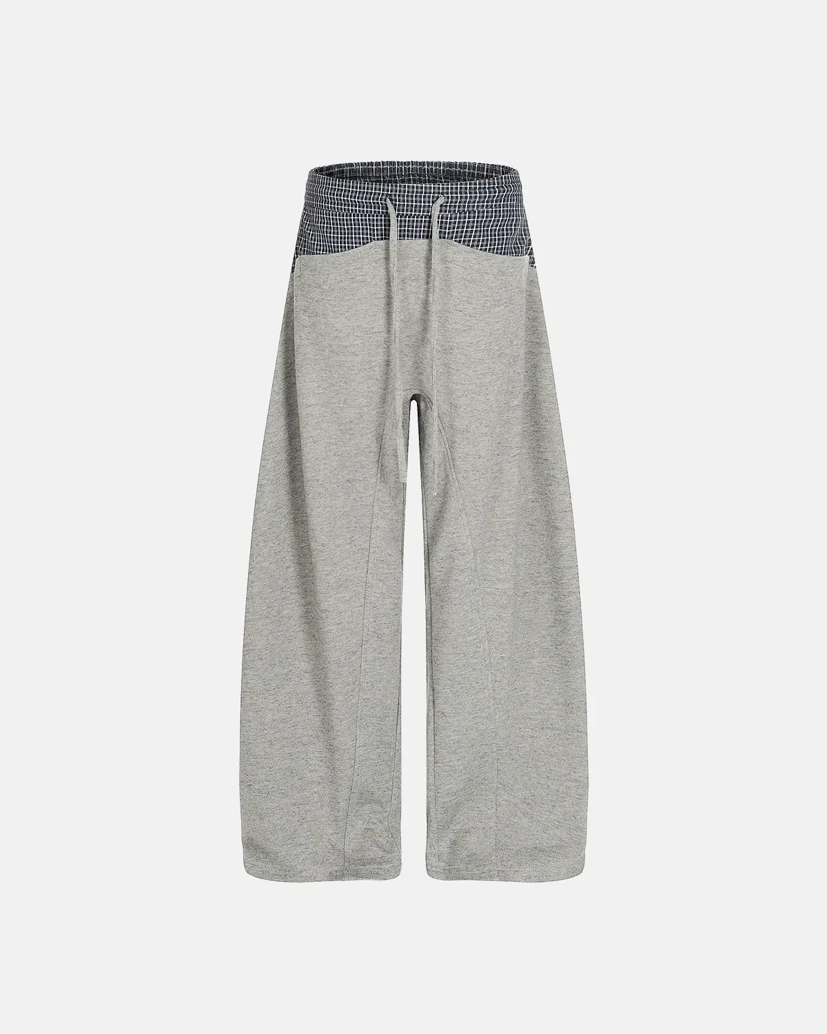 Plaid Layered Baggy Sweatpants | Inflation Streetwear