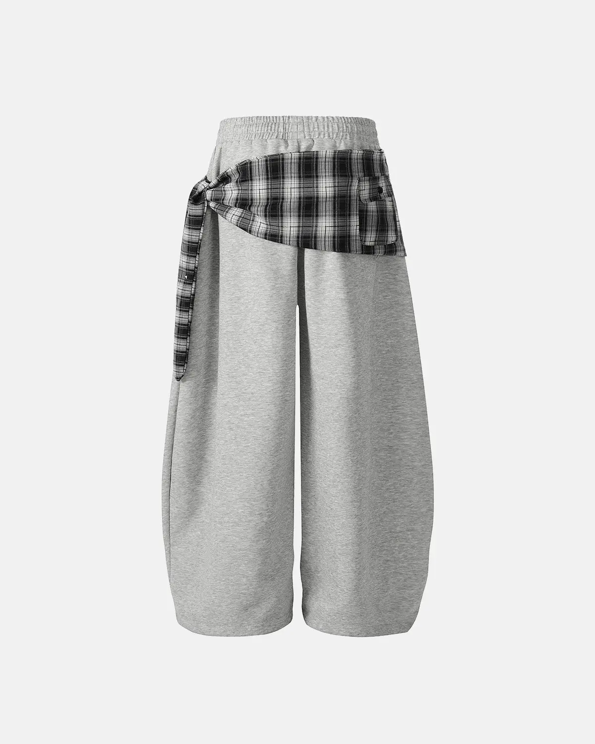 Plaid Layered Baggy Sweatpants | Inflation Streetwear - Image 2