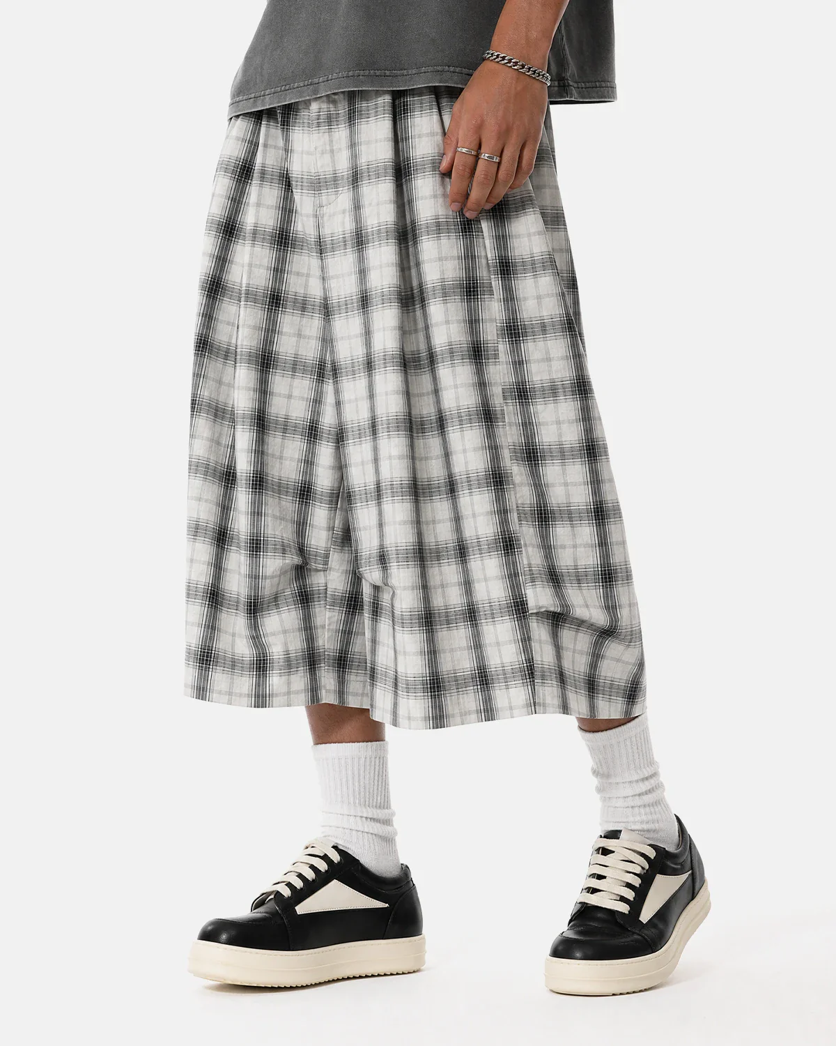 Plaid Longline Casual Shorts | Inflation Streetwear - Image 6