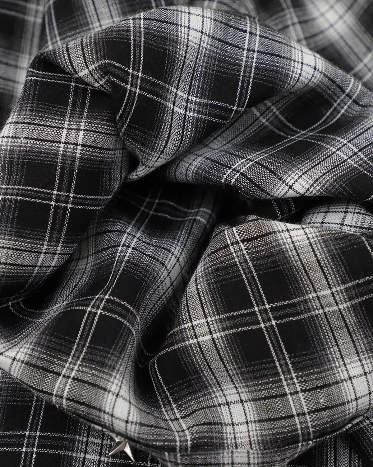 Plaid Sticker Graphic Studded Shirt | Inflation Streetwear - Image 6