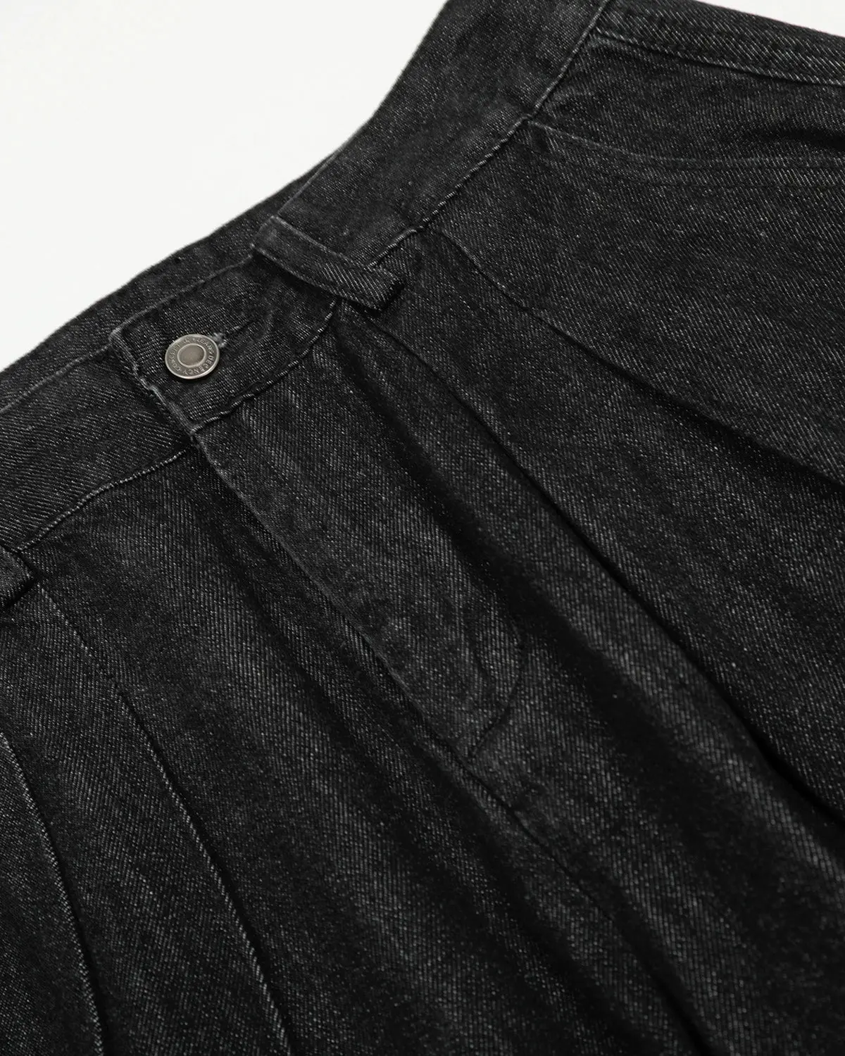Pleated Raw Baggy Jeans | Inflation Streetwear - Image 6