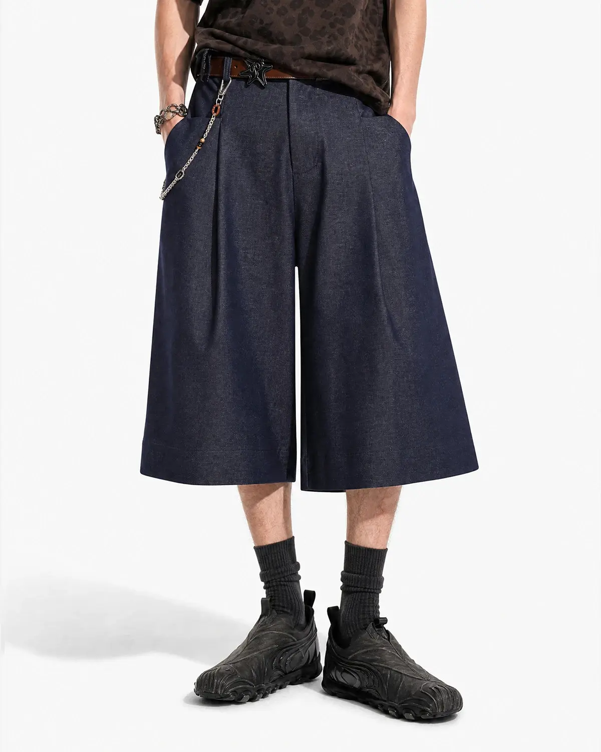 Pleated Wide-Leg Tailored Shorts | Inflation Streetwear - Image 2