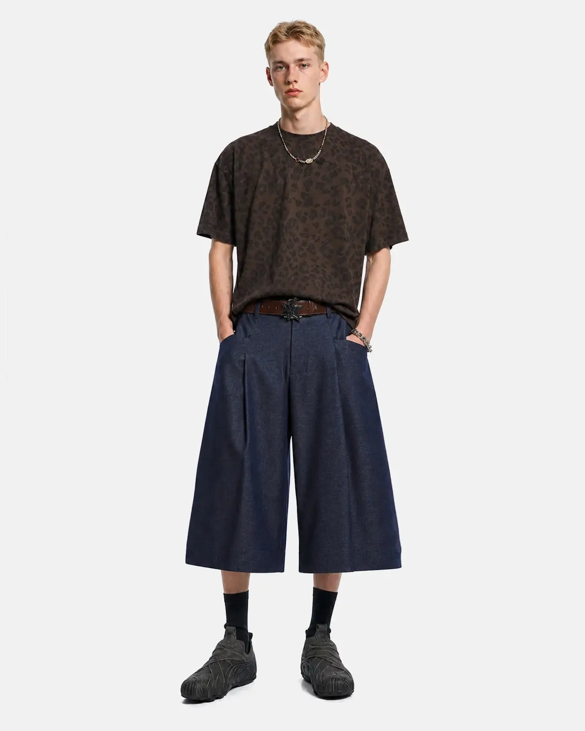 Pleated Wide-Leg Tailored Shorts | Inflation Streetwear - Image 3