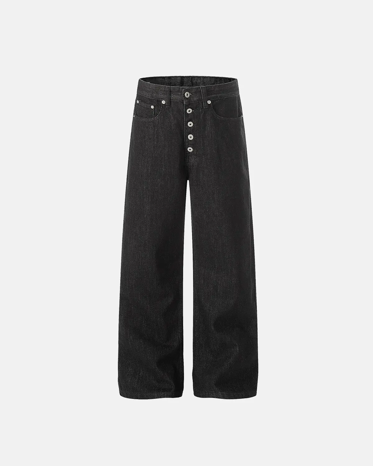 Raw Buttons Up Baggy Jeans | Inflation Streetwear