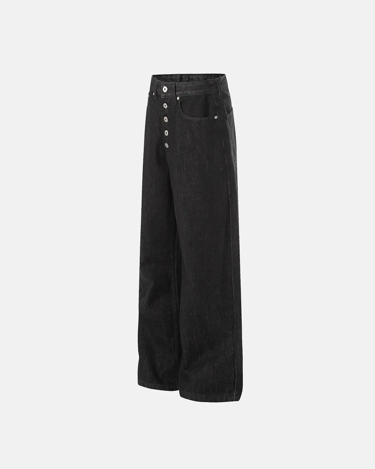 Raw Buttons Up Baggy Jeans | Inflation Streetwear - Image 3