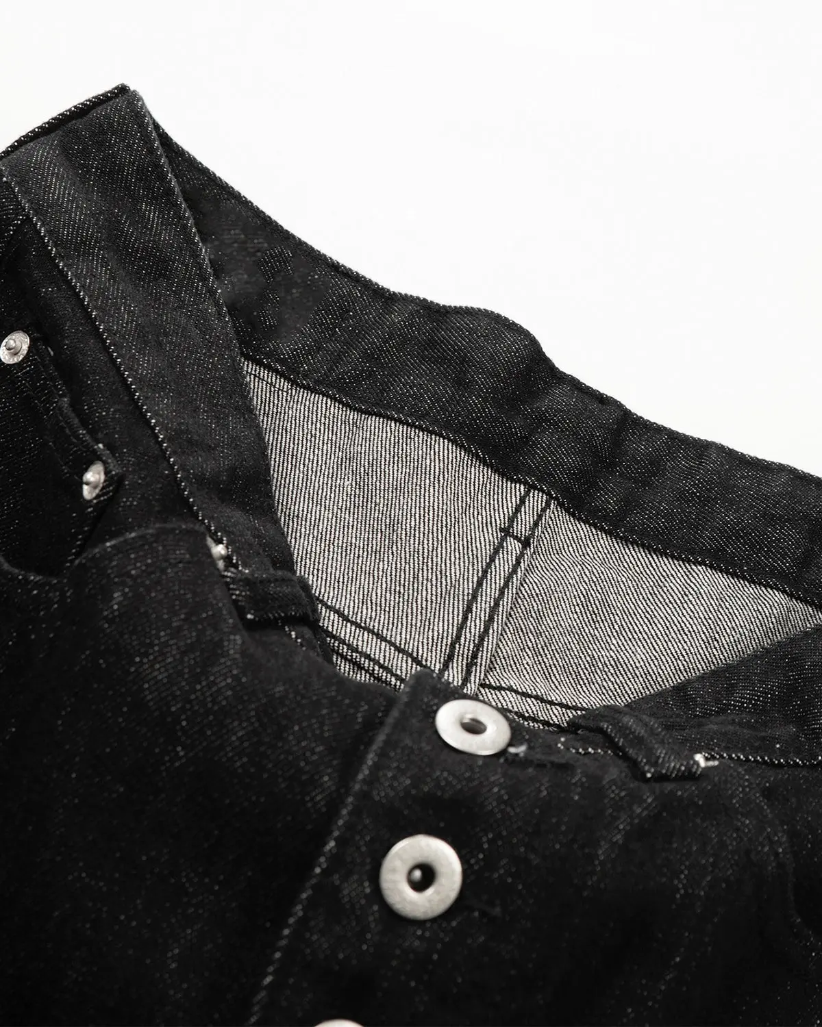 Raw Buttons Up Baggy Jeans | Inflation Streetwear - Image 6