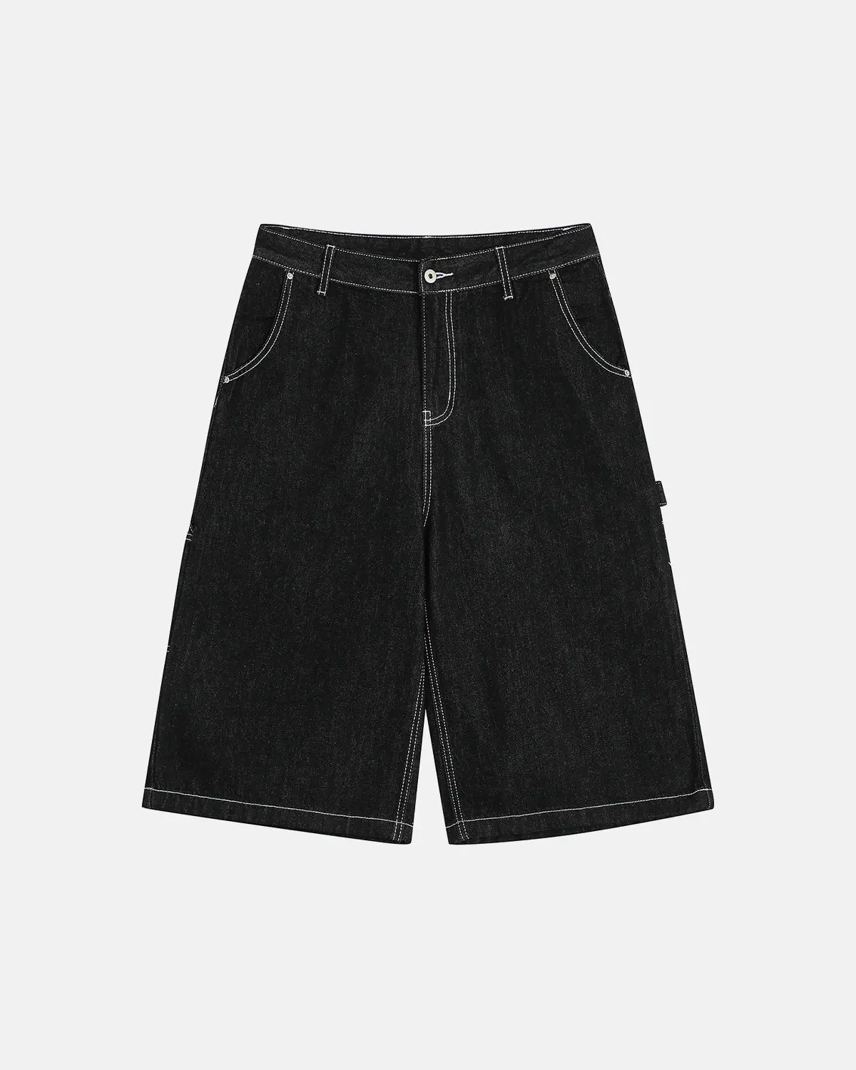 Raw Denim Cargo Longline Shorts | Inflation Streetwear