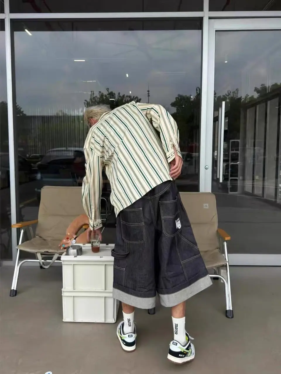 Raw Denim Carpenter Long Jorts | Inflation Streetwear - Image 8