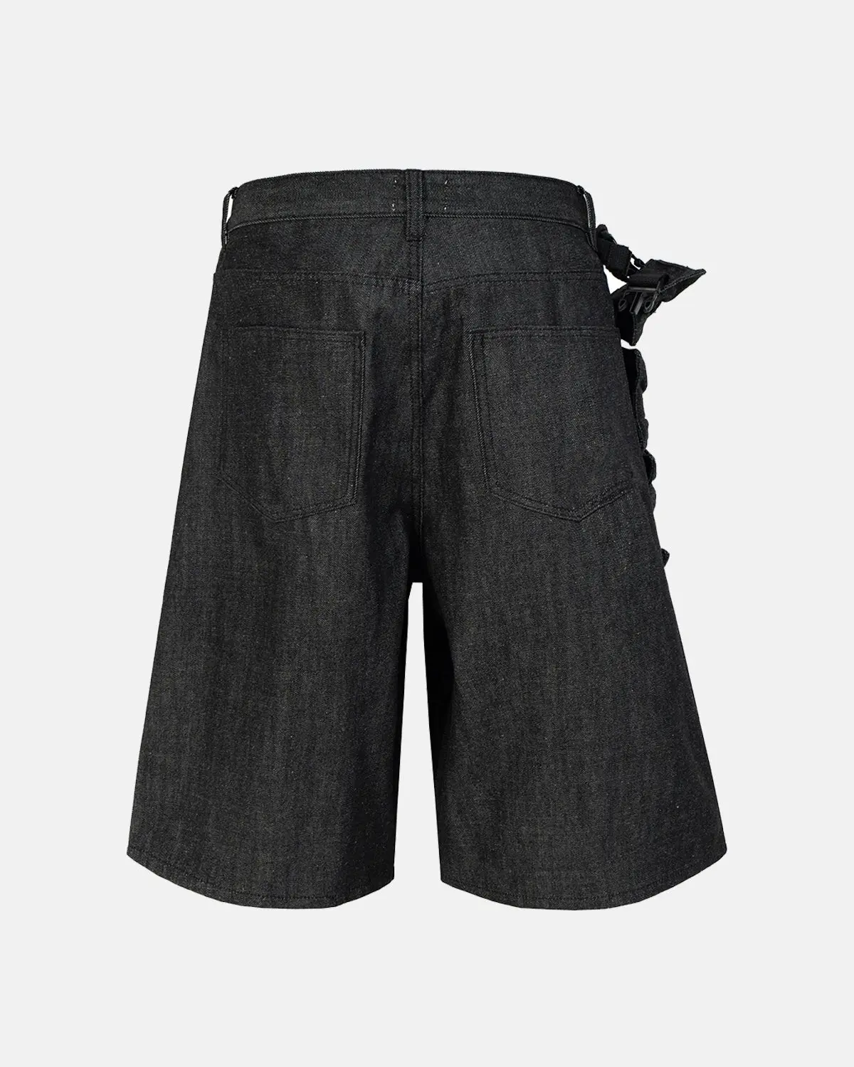 Raw Denim Tactical Cargo Jorts | Inflation Streetwear - Image 3