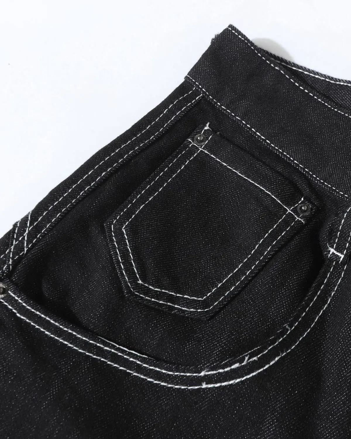 Raw Metal Clasp Baggy Jeans | Inflation Streetwear - Image 8