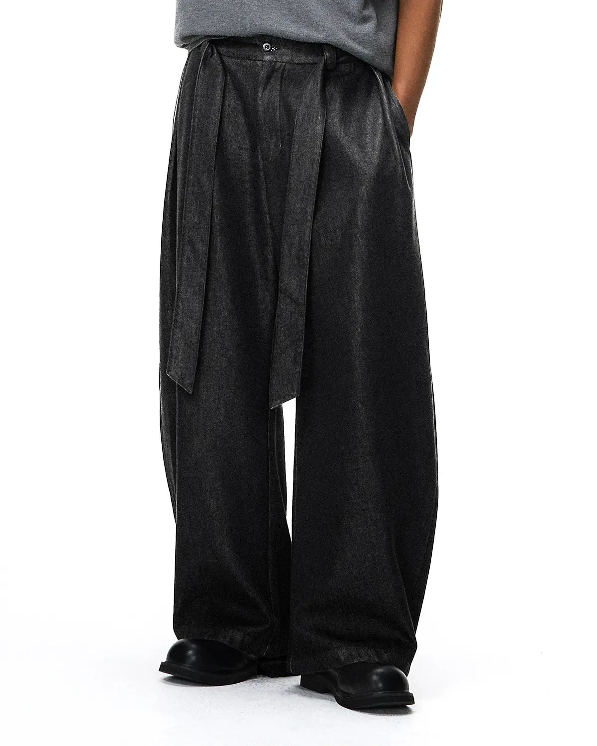 Raw Silky Denim Jeans with Belt | Inflation Streetwear - Image 5