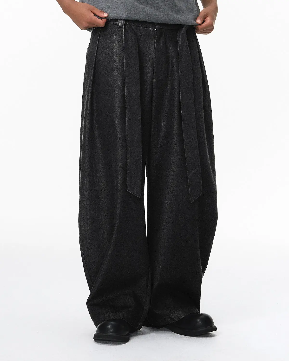 Raw Silky Denim Jeans with Belt | Inflation Streetwear - Image 6