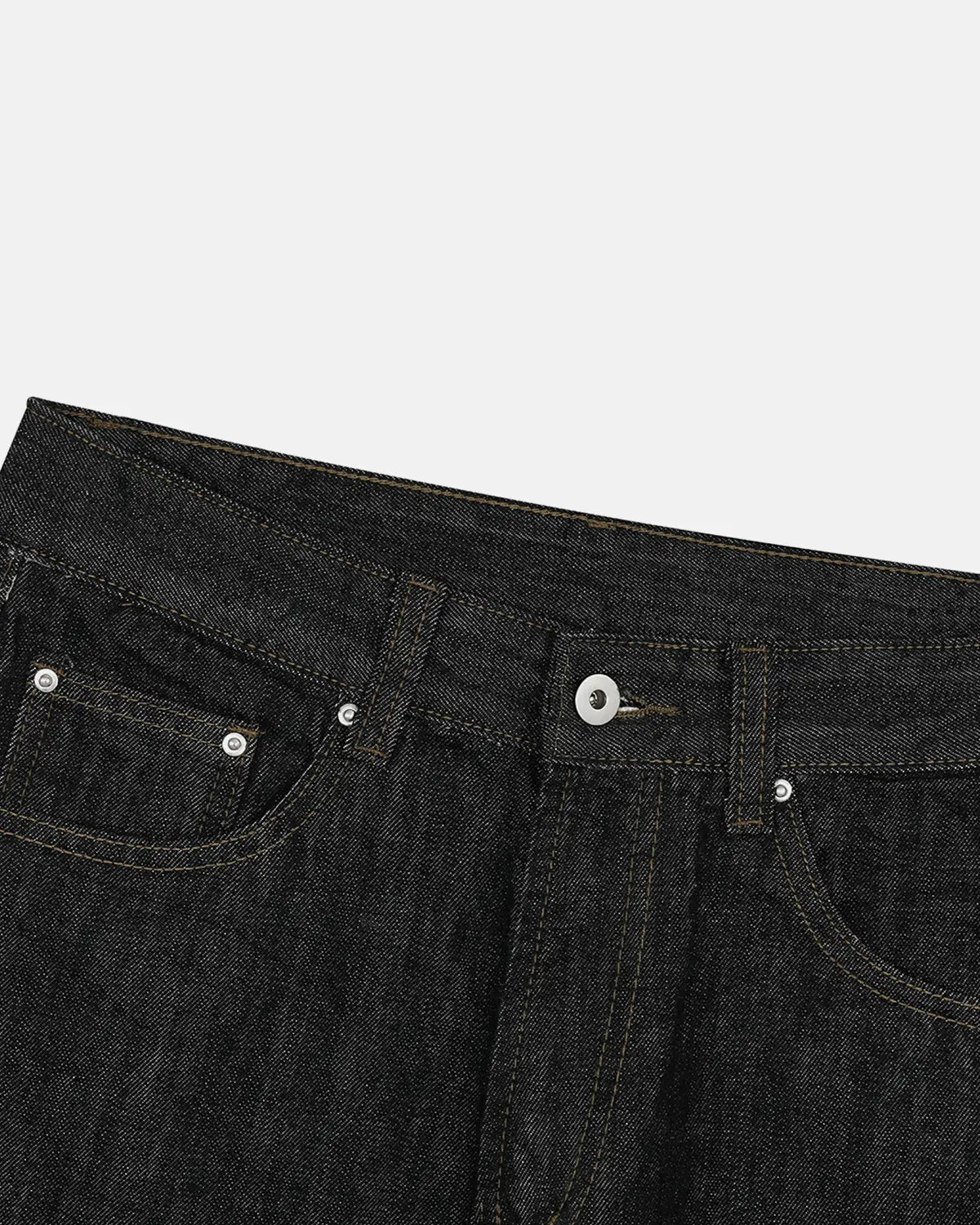 Raw Straight-leg Denim Pants | Inflation Streetwear - Image 3