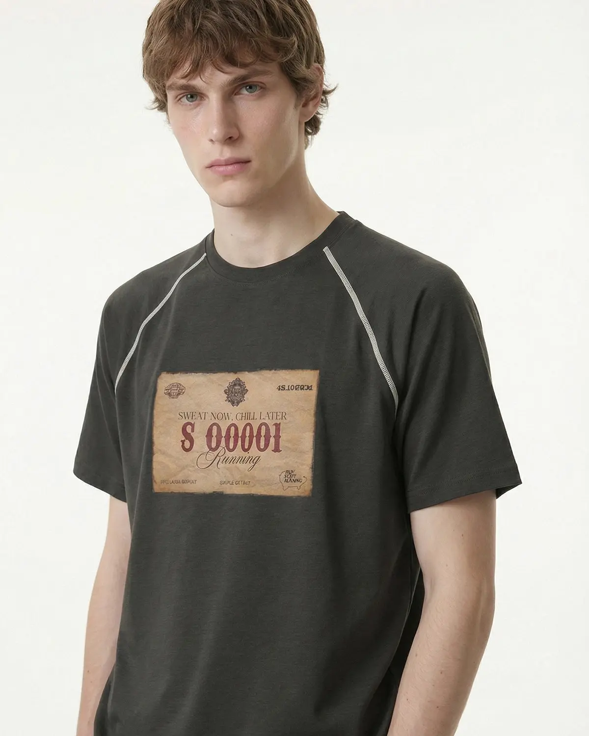 Retro Graphic Printing Raglan Tshirt | Inflation Streetwear - Image 6