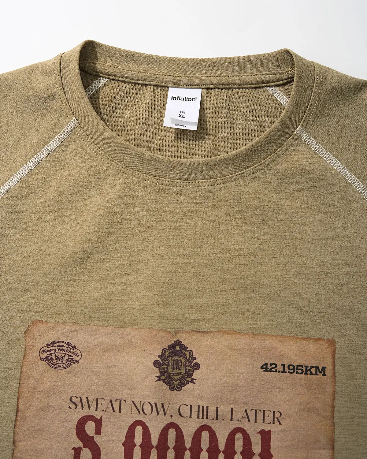 Retro Graphic Printing Raglan Tshirt | Inflation Streetwear - Image 8