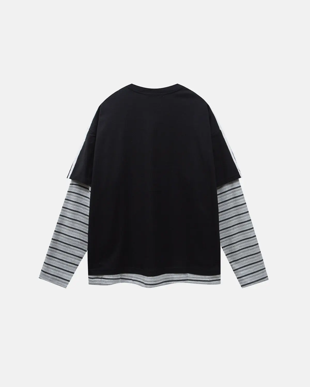 Retro Letter Print Layered Stripe T-Shirt | Inflation Streetwear - Image 4