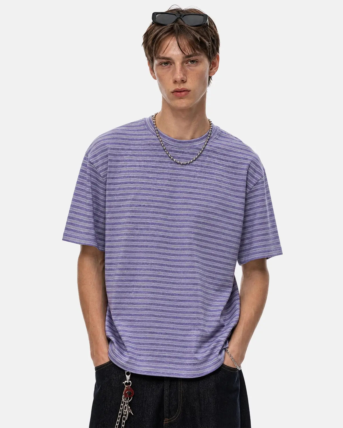 Retro Striped Boxy T-Shirt | Inflation Streetwear - Image 2