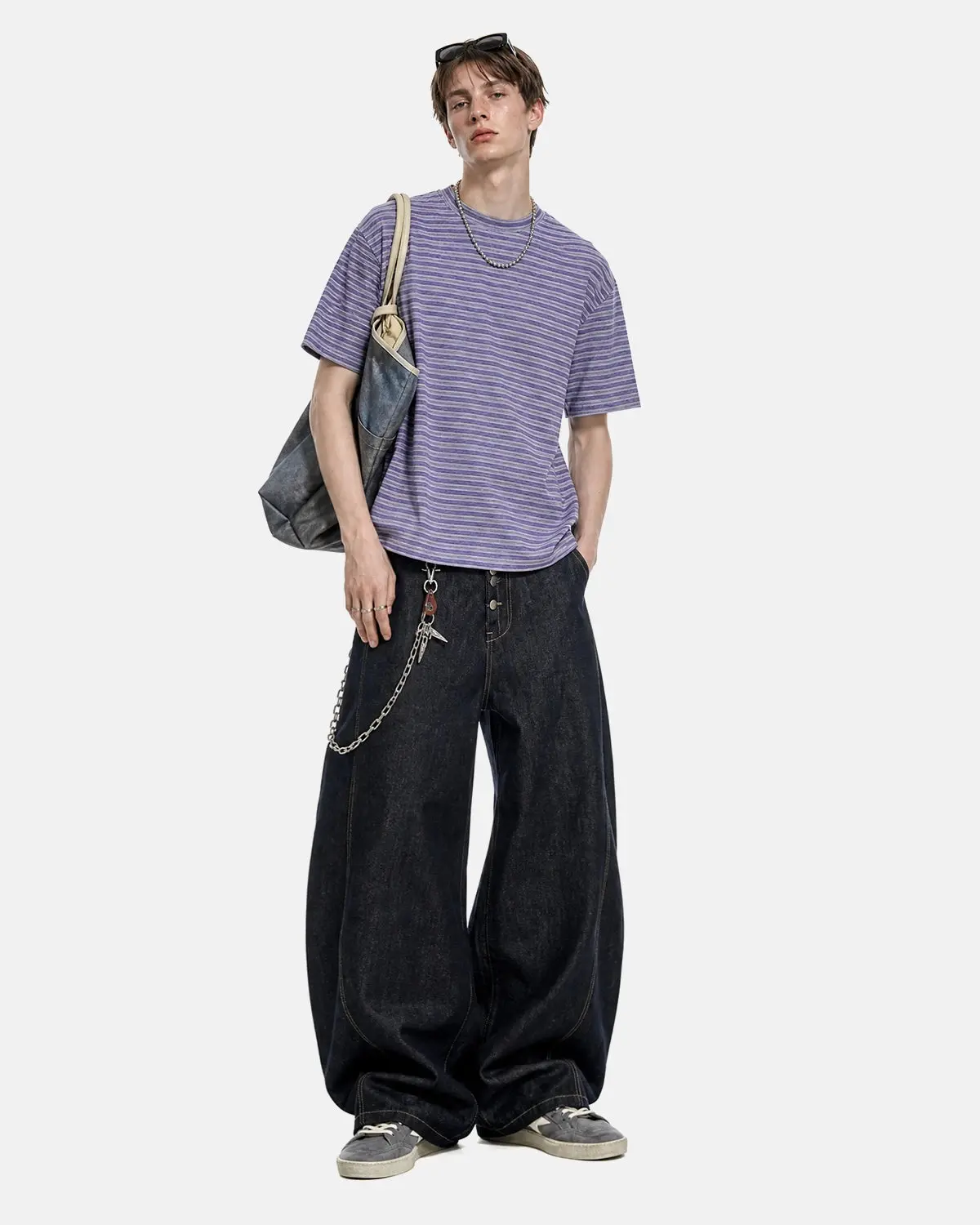 Retro Striped Boxy T-Shirt | Inflation Streetwear - Image 4
