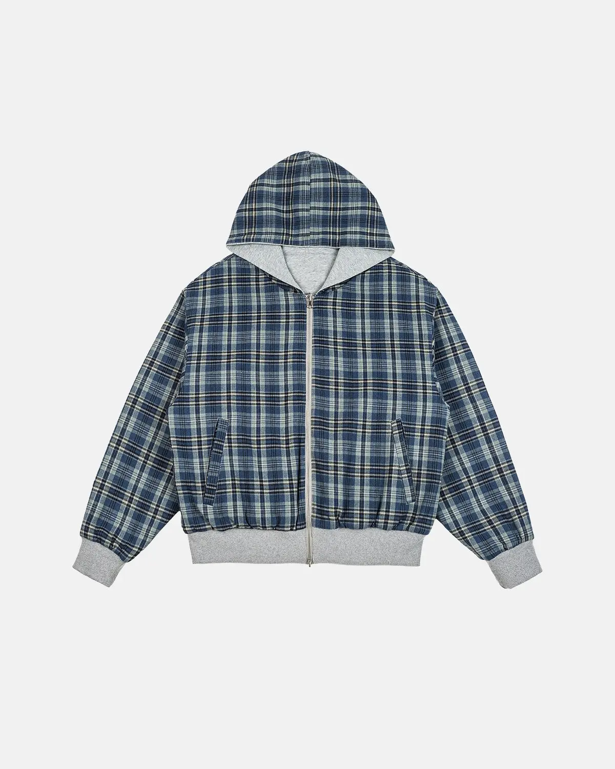 Reversible Plaid Cropped Hoodies | Inflation Streetwear - Image 2