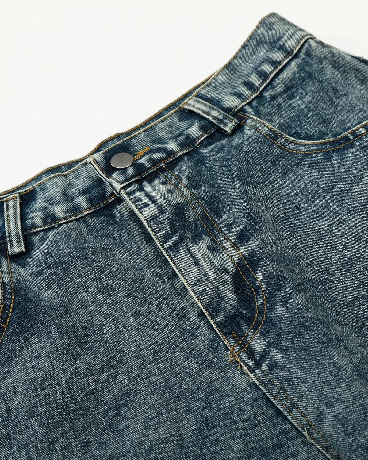 Rhinestone Acid Wash Baggy Jeans | Inflation Streetwear - Image 8