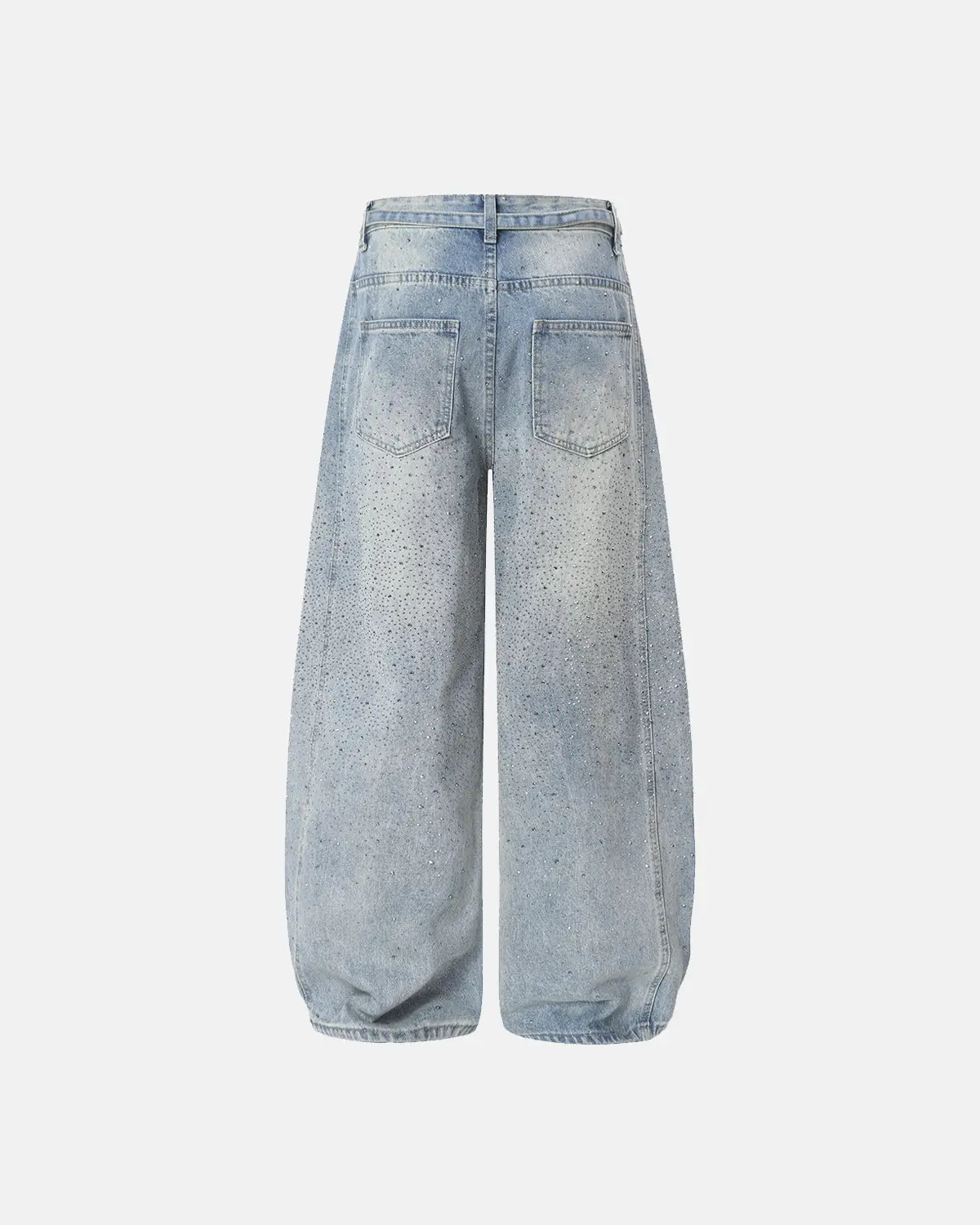 Rhinestone Baggy Barrel Jeans | Inflation Streetwear - Image 6