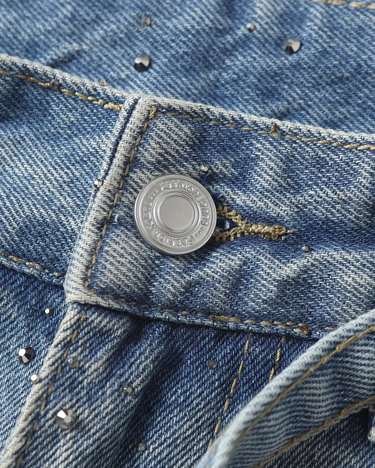 Rhinestone Baggy Barrel Jeans | Inflation Streetwear - Image 8