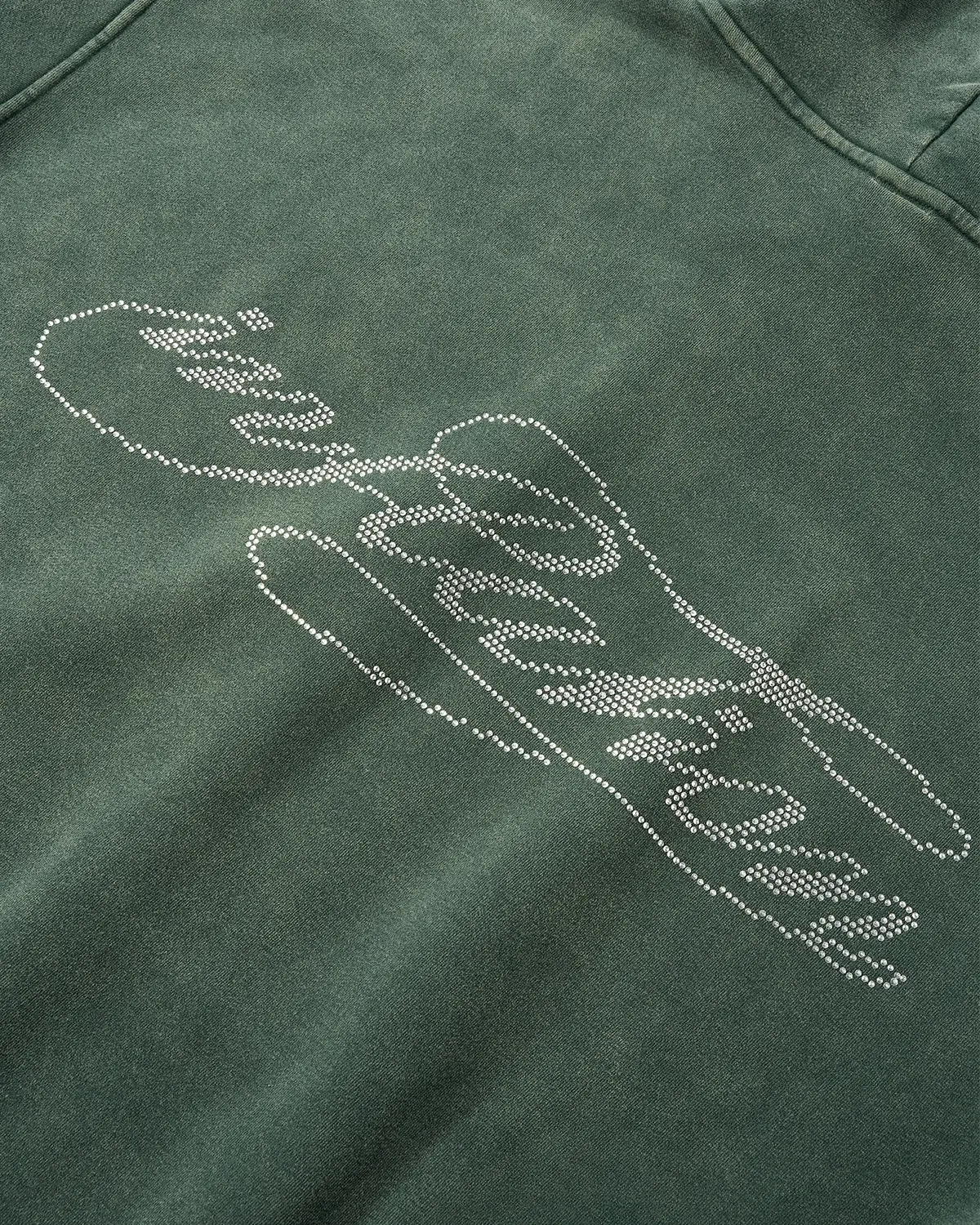 Rhinestone Distressed Washed Zip Up Hoodies | Inflation Streetwear - Image 5
