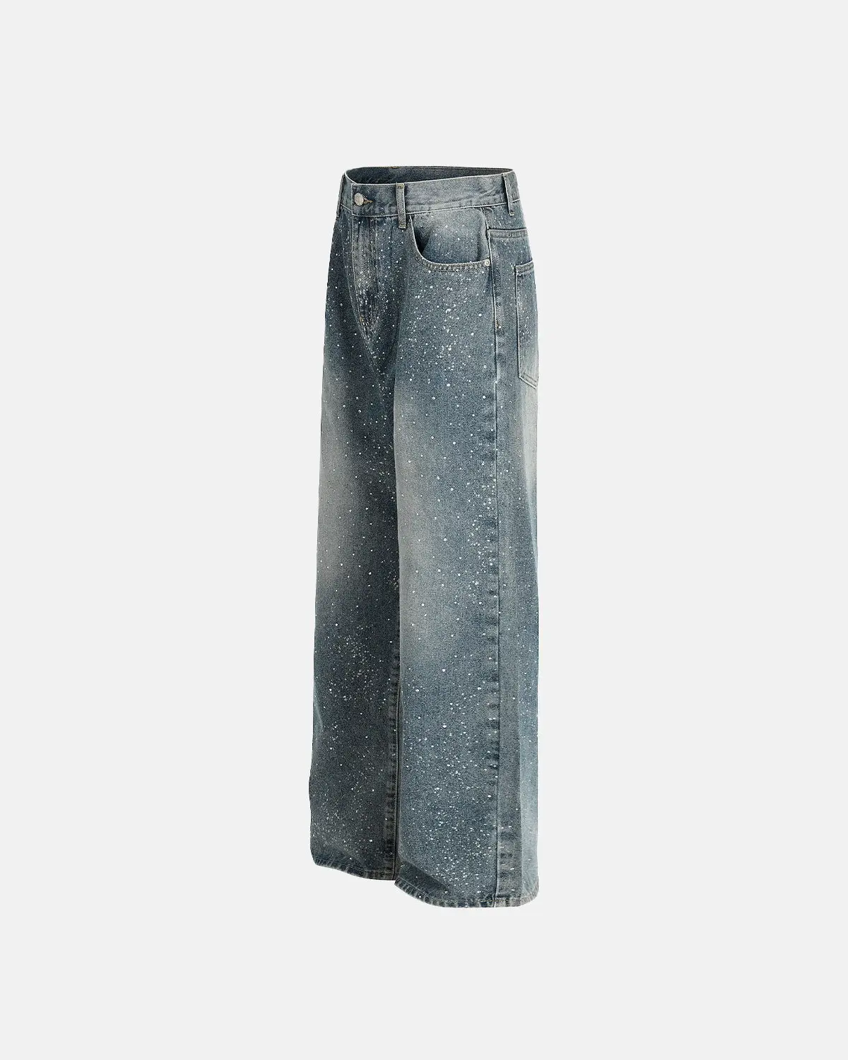 Rhinestone Straight Leg Denim Jeans | Inflation Streetwear - Image 2