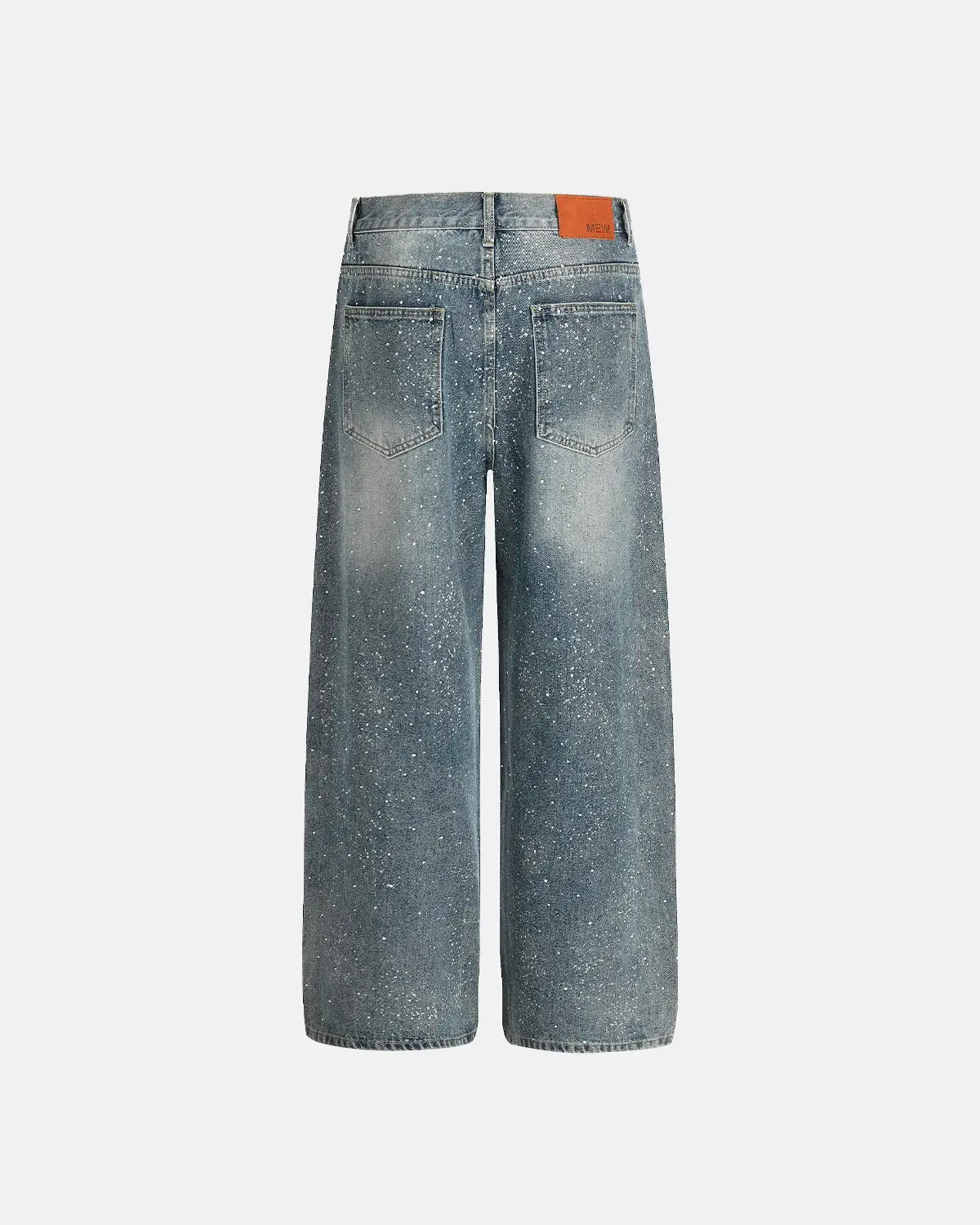Rhinestone Straight Leg Denim Jeans | Inflation Streetwear - Image 3