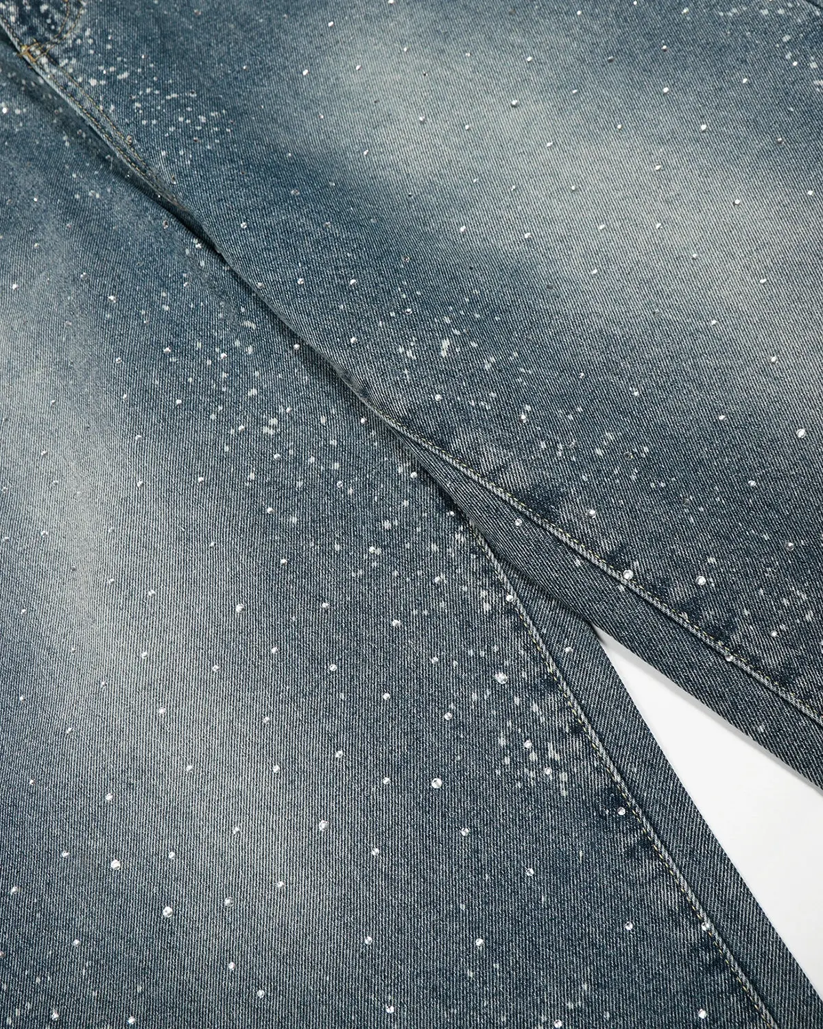 Rhinestone Straight Leg Denim Jeans | Inflation Streetwear - Image 5