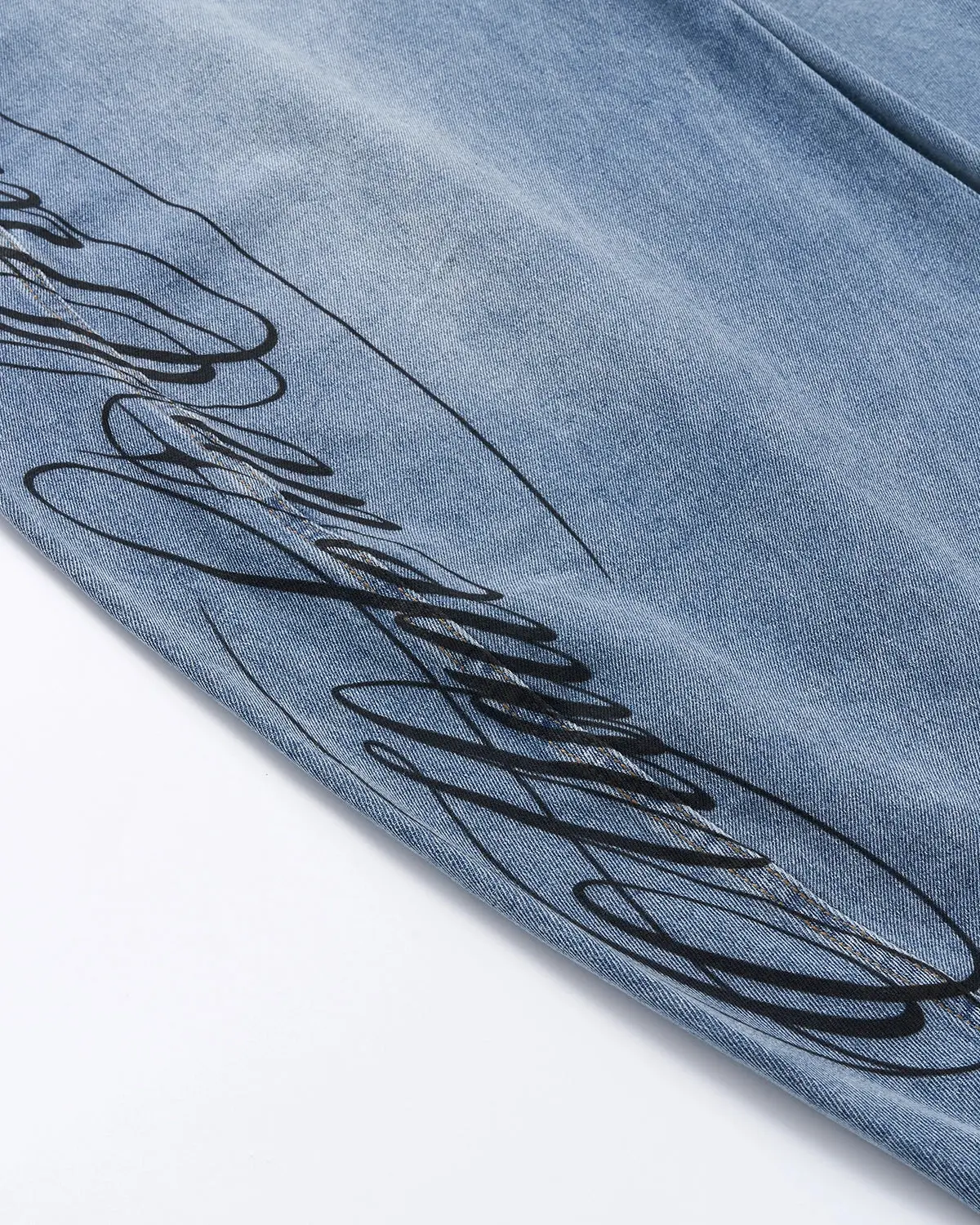 Script Graphic Barrel Jeans | Inflation Streetwear - Image 6
